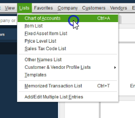 401k Quickbooks Chart Of Accounts